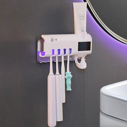 1+1 CADOU Stație inteligentă pentru periuțe de dinți cu UV și dispenser automat