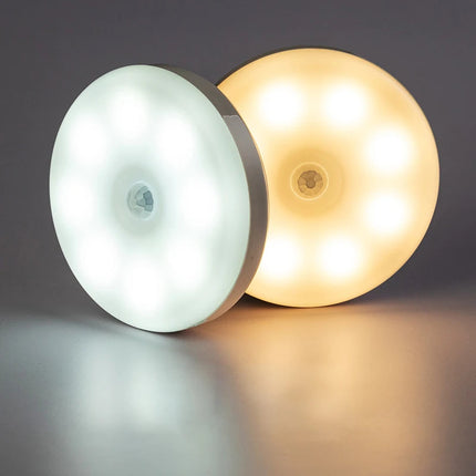 Set 2 x Lumină LED cu Senzor de Mișcare Reîncărcabilă