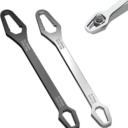 Set 2 x Cheie Universală Dublă Auto-strângere – Multifuncțională, 8-22 mm