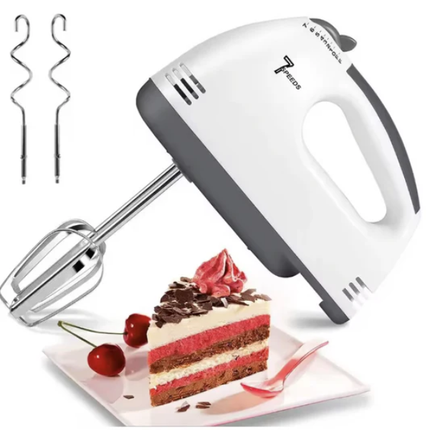 Ofertă 1+1: Mixer electric de mână 260W, 7 viteze, ideal pentru ouă, aluat și creme – 220V