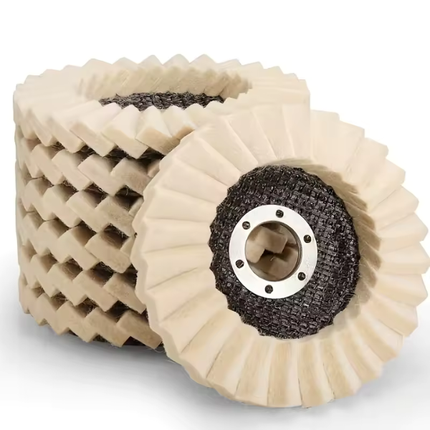 Disc Lamelar de Lustruire din Fetru de Lână, 125 mm, pentru Polizor Unghiular