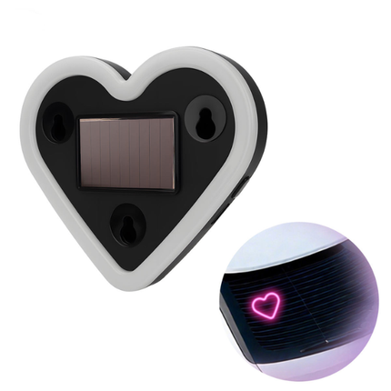 Lumină LED auto decorativă inimă neon cu alimentare solară