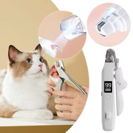 Trimmer Electric 2 în 1 pentru Unghiile Animalelor cu Lumină LED
