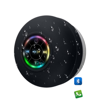 1+1 CADOU Boxa portabila BTS07, Wireless, Bluetooth, Rezistent la apa, 7 culori cu LED-uri