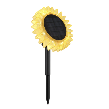 1+1 CADOU, Lampă Solară LED Floarea-Soarelui, 8 LED-uri Lumina Calda, Iluminare Automată