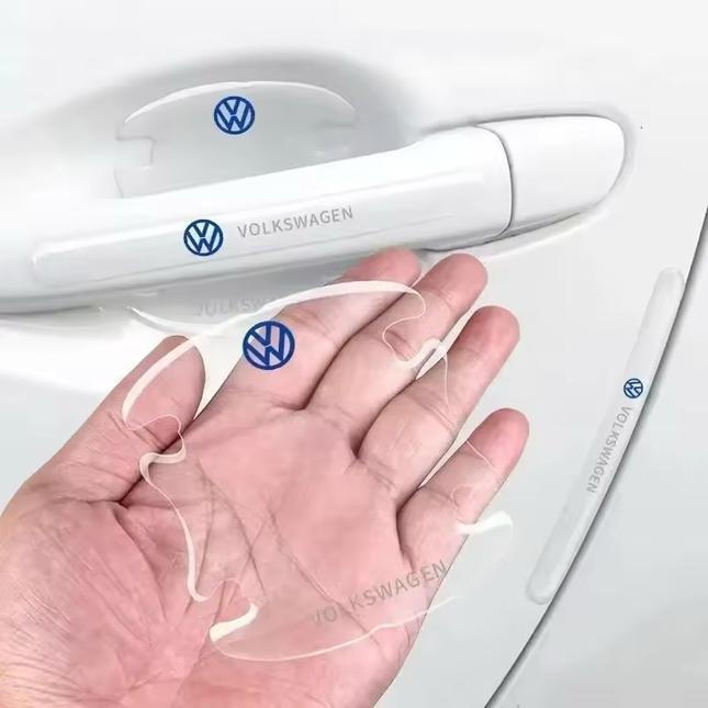 Set 8 stickere auto transparente, protecție anti-coliziune pentru uși și mânere