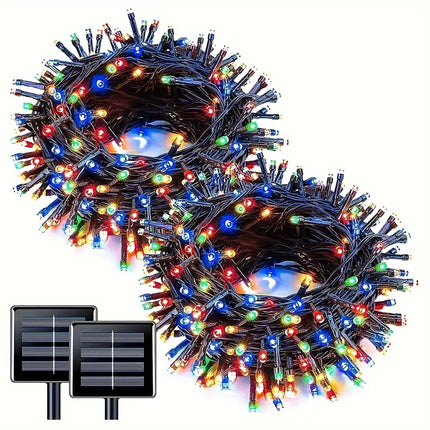 Pachet 1+1 CADOU Instalatie solara cu 100 LED-uri, lungime 10 metri