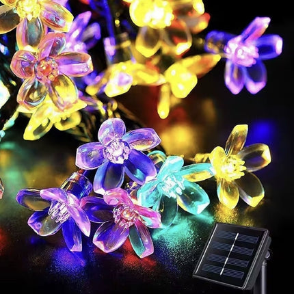 Set 3 x Instalație solară 50 LED în formă de flori