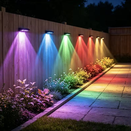 Set Lampi Solare LED RGB BT90-3 pentru Exterior, 6 Moduri de Iluminare