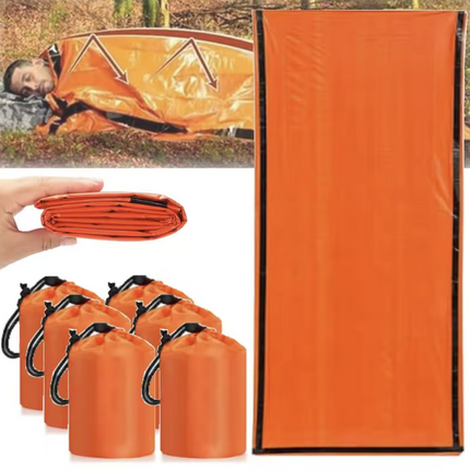 Ofertă Specială 1+1 CADOU – Sac de Dormit de Urgență Termic și Impermeabil pentru Aventuri în Natură